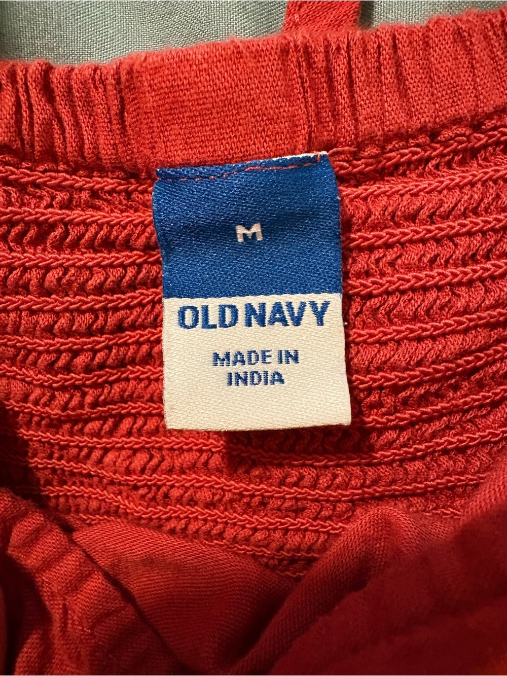 Old Navy Red Embroidered Boho Peasant Top - Picture 2 of 3